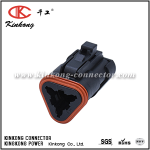 DT06-3S-E005 AT06-3S-EC01BLK  3 way female DT wire connector DT06-3S-E005-001 DT06-3S-E005