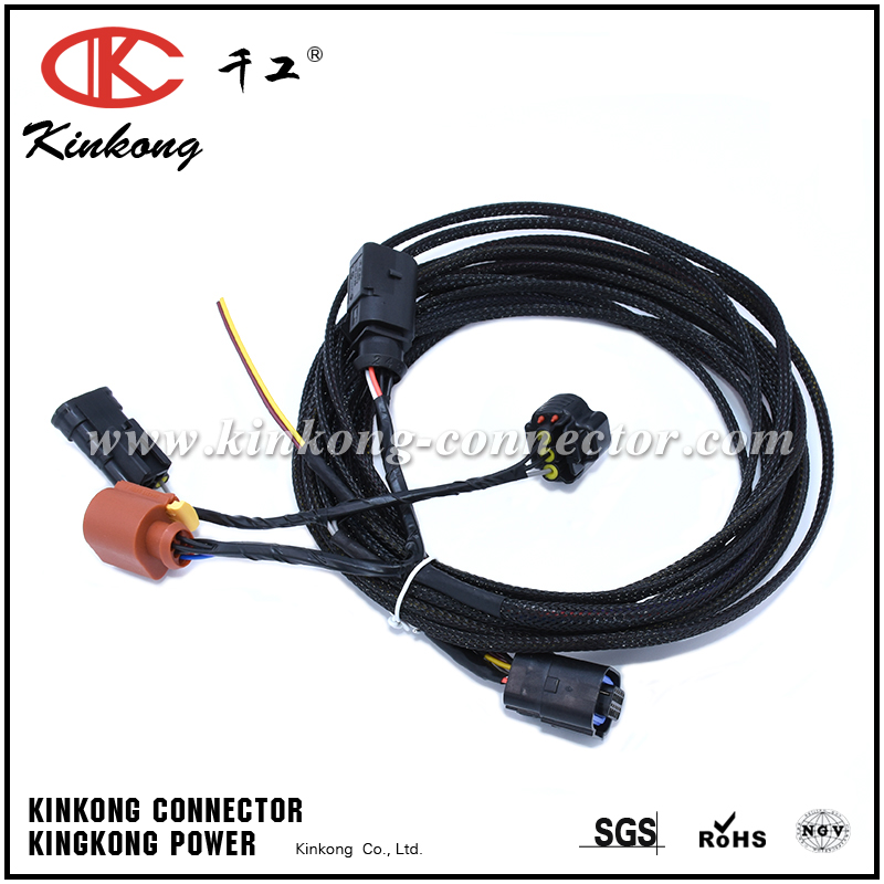 Wire harness for automotive connector 