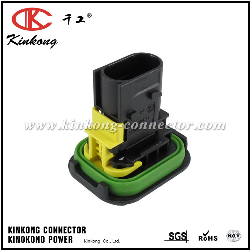 1-1703843-1 3 pin blade housing waterproof connector CKK7039BA-1.5-11