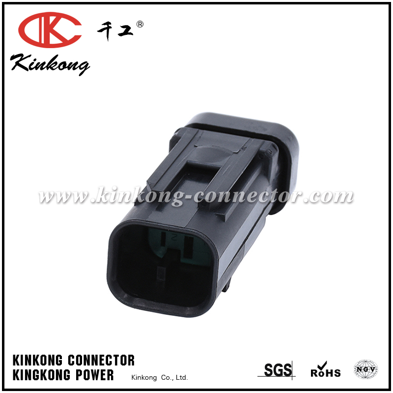776534-4 2 pin blade black plastic auto plug