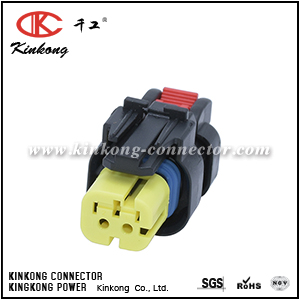 776522-3 2 hole electrical receptacle automotive waterproof connector
