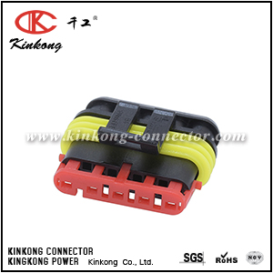 282089-1 5 hole female automotive electrical housing CKK7051-1.5-21