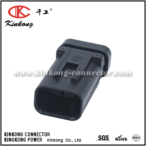 776430-2 3 pin black male waterproof auto electric plug 