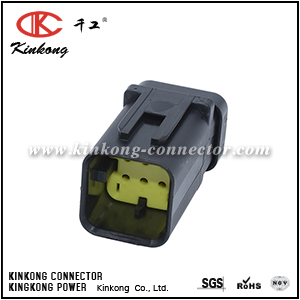 776434-3 6 pin male black connector
