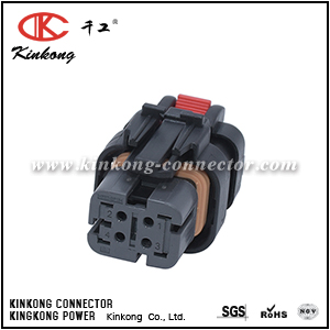 776487-2 4 hole black plastic auto electric connector