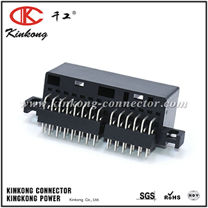 172241-1 Male 28 Pins DLI Non-Waterproof Vertical Fully Shrouded PCB Mount Header CKK5288BA-1.0-11