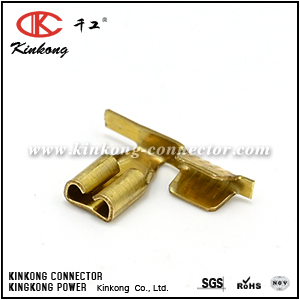 60991-1-Original Quick Disconnects, Receptacle, 22 – 16 AWG Wire Size, 0.32 – 1.31 mm² Wire Size, Flag, Brass, FASTON 110