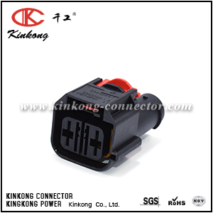 2343344-1-Equivalent Housing for Female Terminals, Wire-to-Board, 2 Position, Sealable, Black Wire & Cable