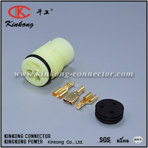 CKK7037B-6.3-21 3 Way Female White Automotive Connector 